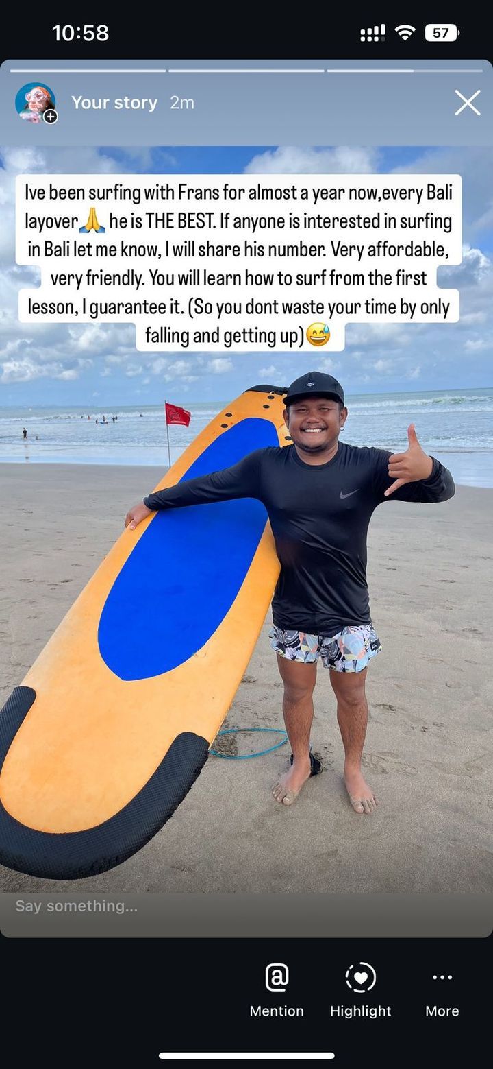 Bimbim surf experiences